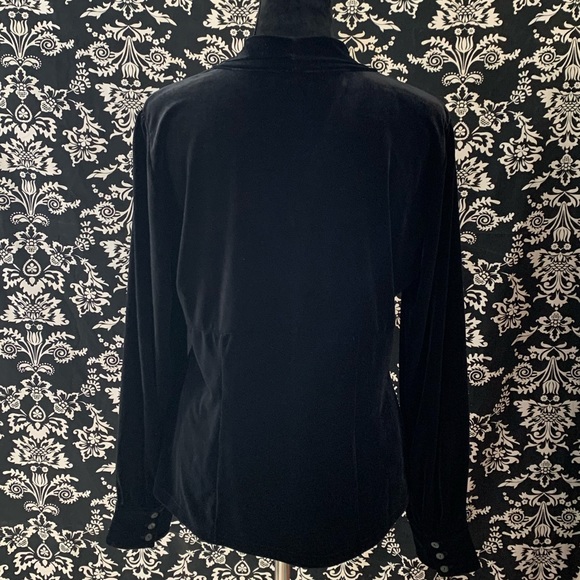 🦇 Vintage Talbots Velvet Vampire Button-Up 🦇 - Picture 5 of 8